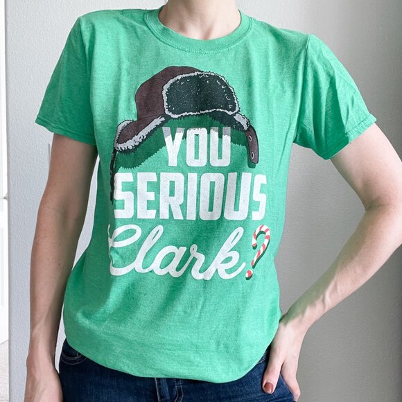"You Serious Clark?" Green Christmas National Lampoon's Christmas Vacation Tee - Picture 2 of 8